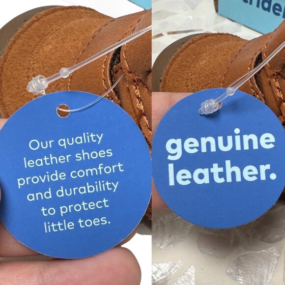 Stride Rite Martin Genuine Leather Boots Toddler 4.5 First Walker Hook & Loop - Picture 7 of 8